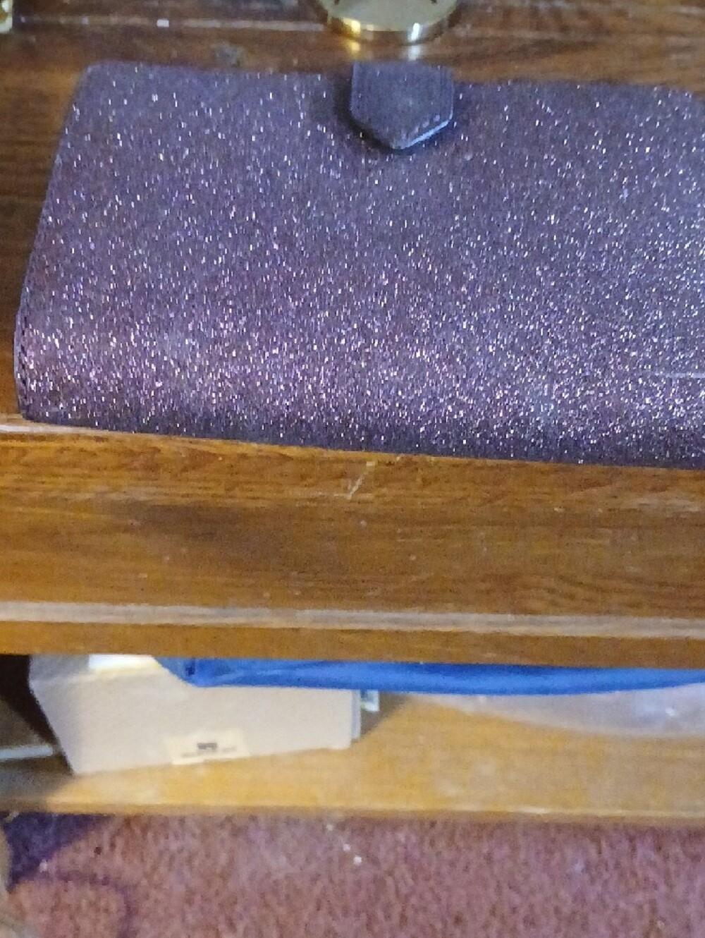 kate spade Glitter Zip Wallet in Sparkling Plum NWOT - Picture 2 of 5